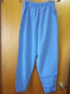 Life Uniform Ceil Blue Polyester & Cotton Scrub Pants w/ Pockets